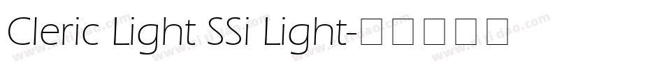 Cleric Light SSi Light字体转换